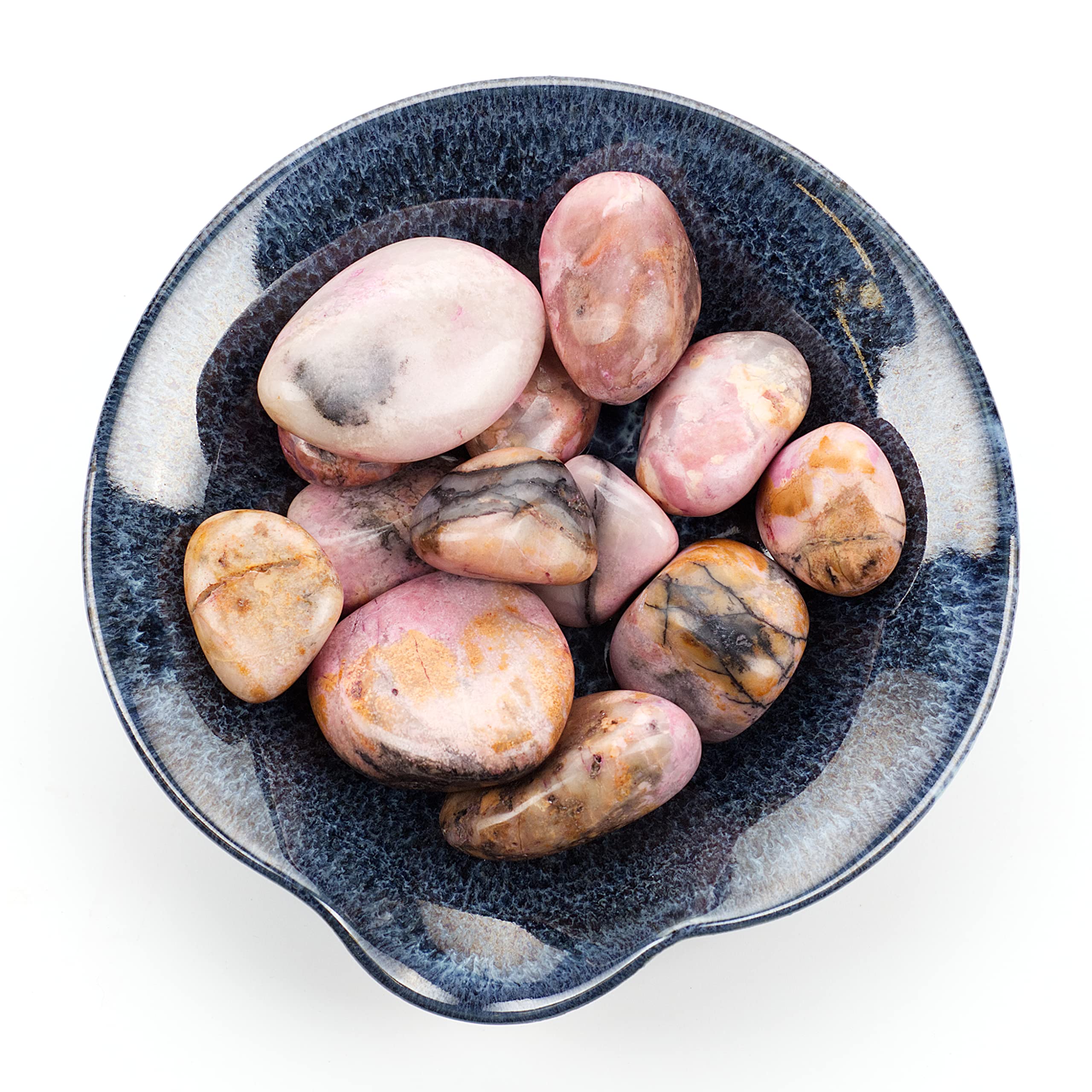 Cherry Tree Collection Piedras pulidas de 0.45 libras – Piedras pulidas de 0.5 a 1 pulgada – Piedras pulidas – Cristales pulidos a granel para curación, reiki, chakras