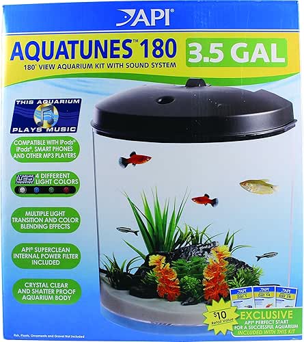 Koller Products 3.5-Gallon Aquarium with Sleep Sound Machine (Nature Sounds),