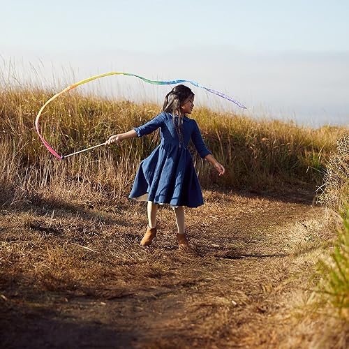 Miniatura 6 de Sarahs Silks - Silla de soplador de seda con 8 pies de largo vibrante arcoíris