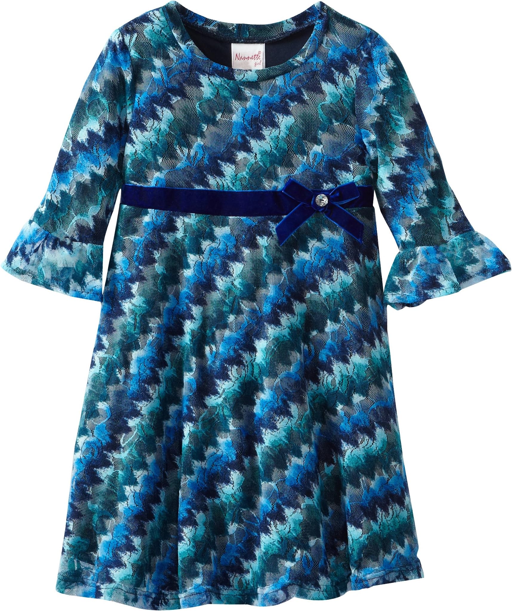 Nannette Little Girls' One-Piece Slinky Wavy Dress
