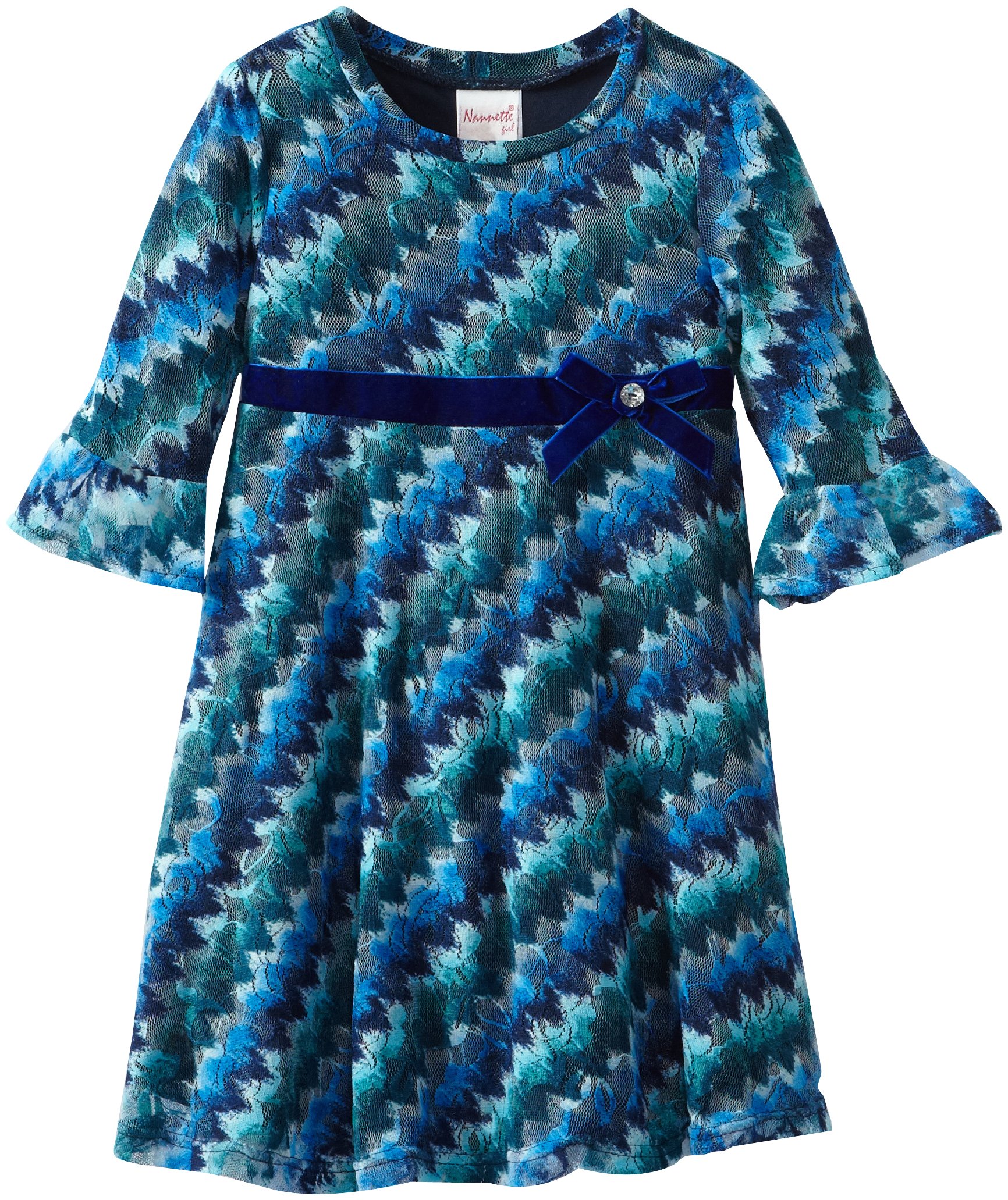 Nannette Little Girls' One-Piece Slinky Wavy Dress