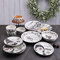 Vista 5 de Fitz & Floyd Fitz and Floyd Snow Days Snowman - Plato para servir, 16 pulgadas, multicolor