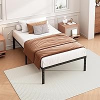 Vista 4 de Hafenpo Base de Cama Individual de 14 Pulgadas - Plataforma Metálica Robusta Tamaño Individual, No Requiere Somier, Resistente, Fácil de Montar