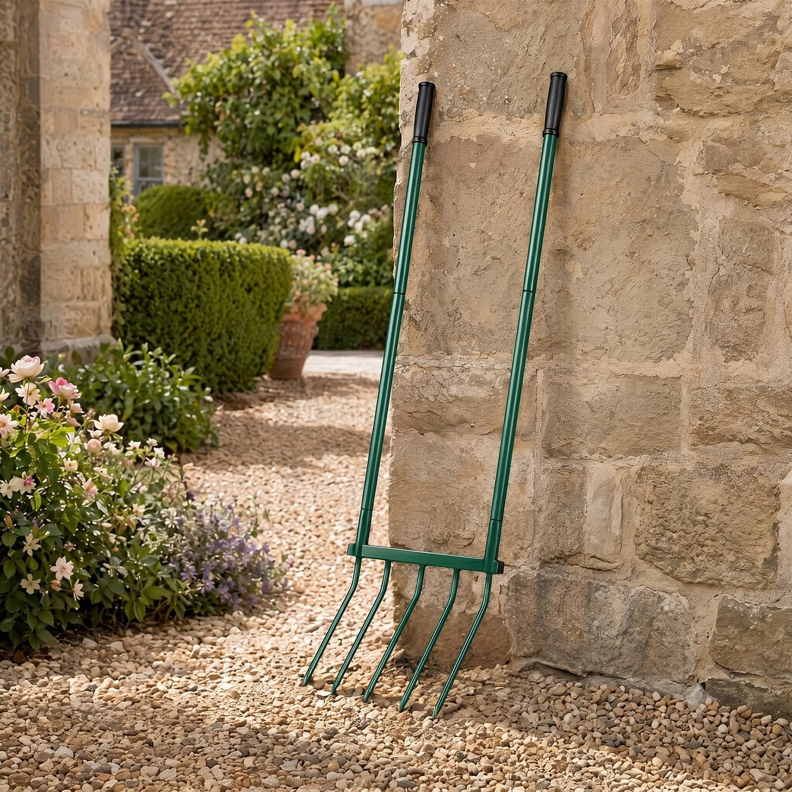 Fourche à bêcher à 5 dents, cultivateur robuste pour aération du sol