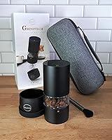 Vista 2 de PALICO GrindTech - Molinillo de café eléctrico recargable portátil, base de carga inalámbrica con tipo C, 20 rebabas cónicas SUS