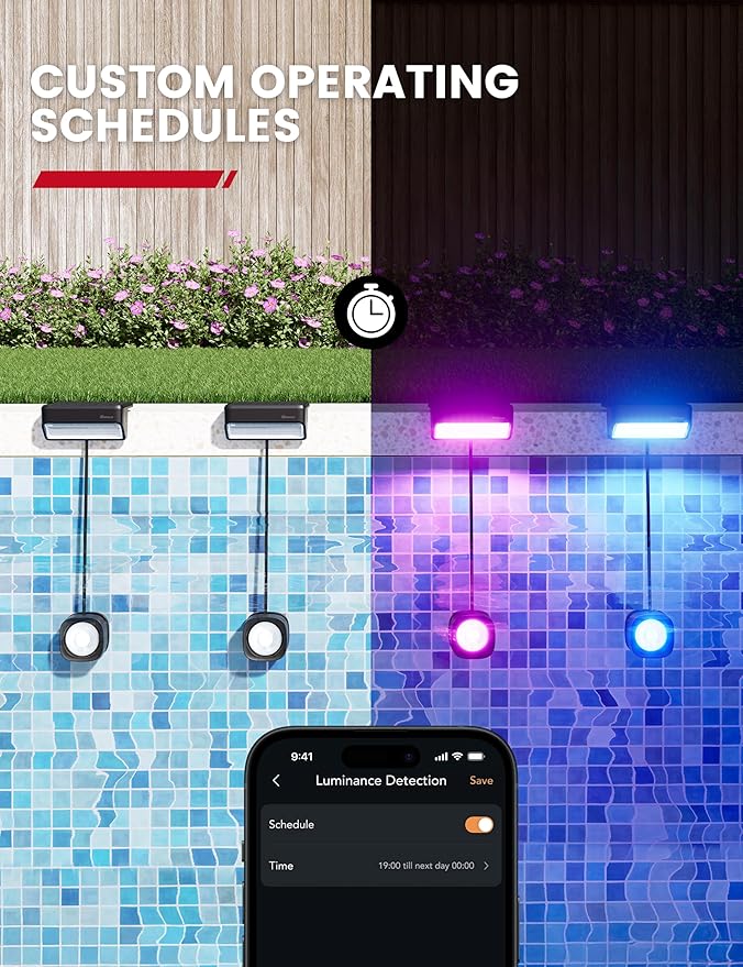 Luces Solares para Piscina Enhulk RGBW Control APP miniatura 6