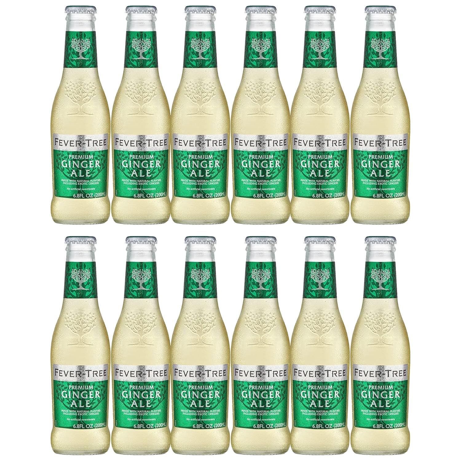 BeeQ Box -(Pack of 12) Fever-Tree Premium Ginger Ale, 6.8 Fl oz