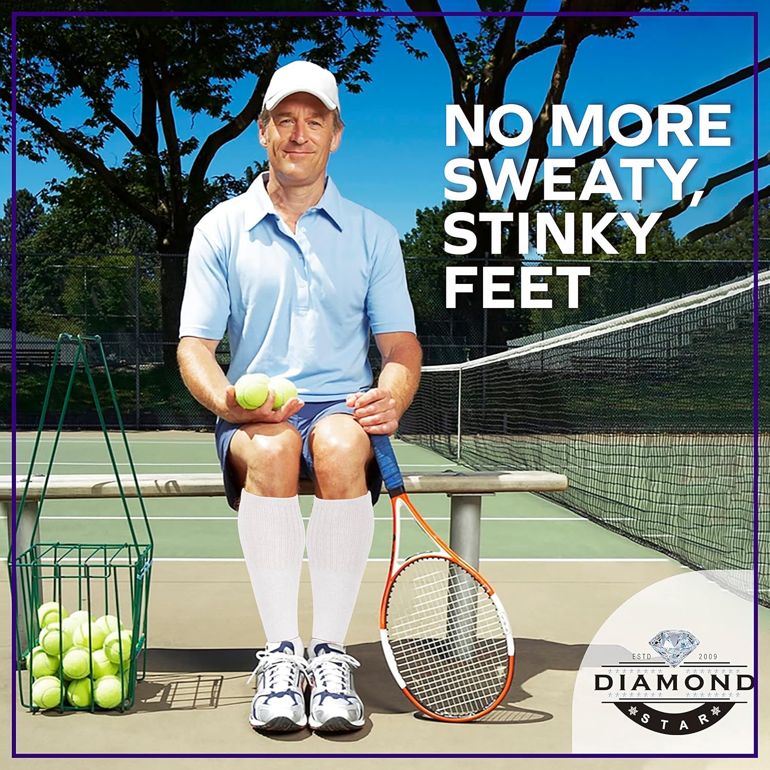 Diamond Star Tube Socks Men 6 Pairs Premium Cushion Cotton Over The Calf Athletic Knee High Socks For Men Big & Tall - Image 7