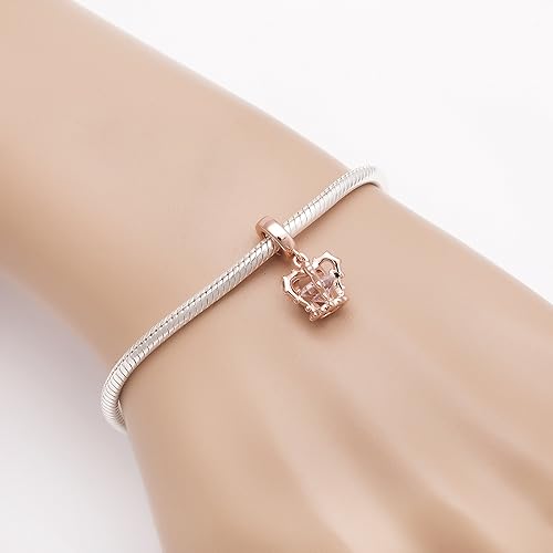 Miniatura 4 de Tiara - Abalorios colgantes de plata de ley 925 con circonita cúbica para pulsera europea