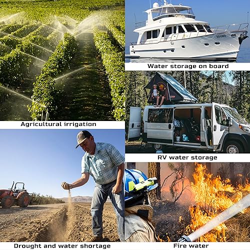 Miniatura 6 de LTCANOPY 1000L260gal Vejiga de almacenamiento de agua,Contenedor de tanques de vejiga de agua plegable de gran capacidad,Bolsa de agua plegable