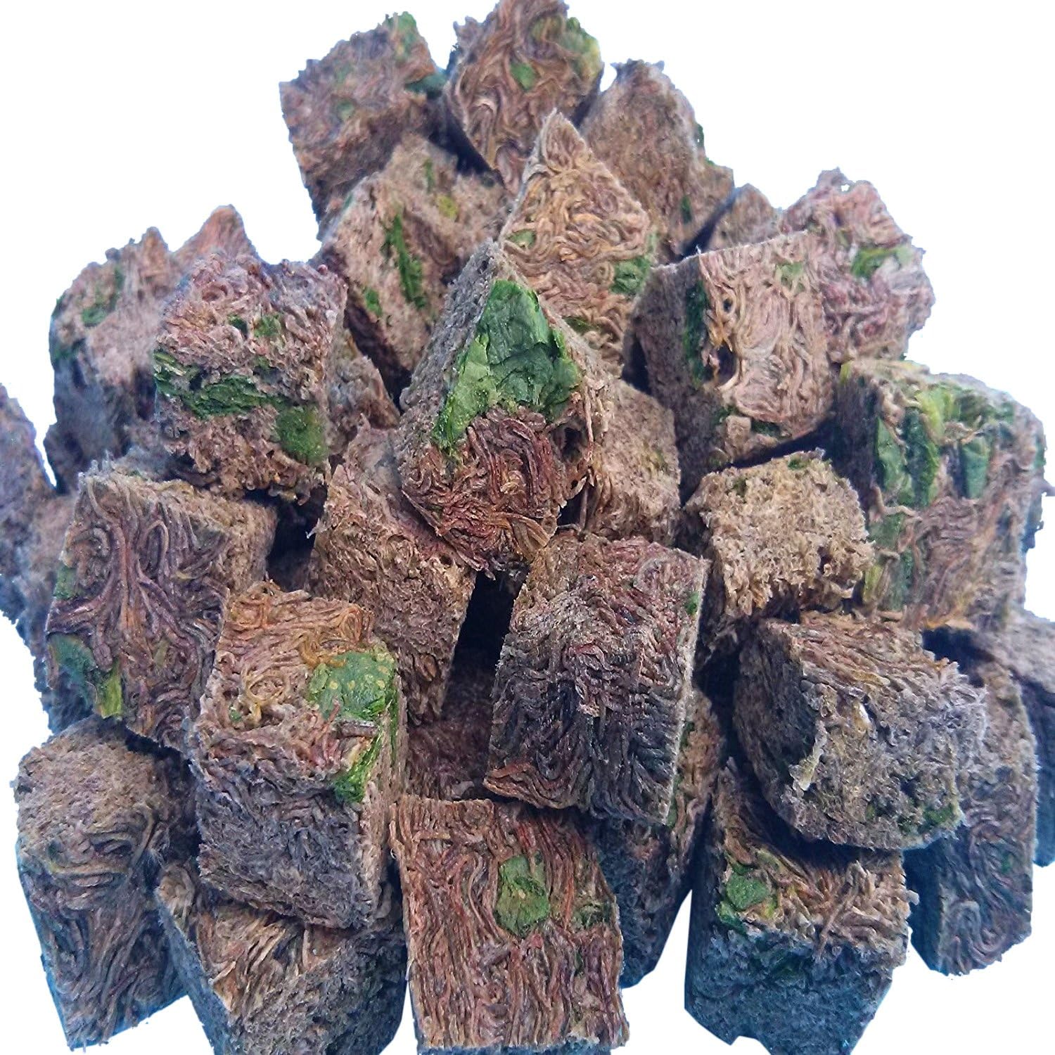Aquatic Foods Inc. Freeze Dried Blackworms Enhanced with Chopped Baby Spinach for Discus, Cichlids, Cory Cats, All Tropical and Marine…
