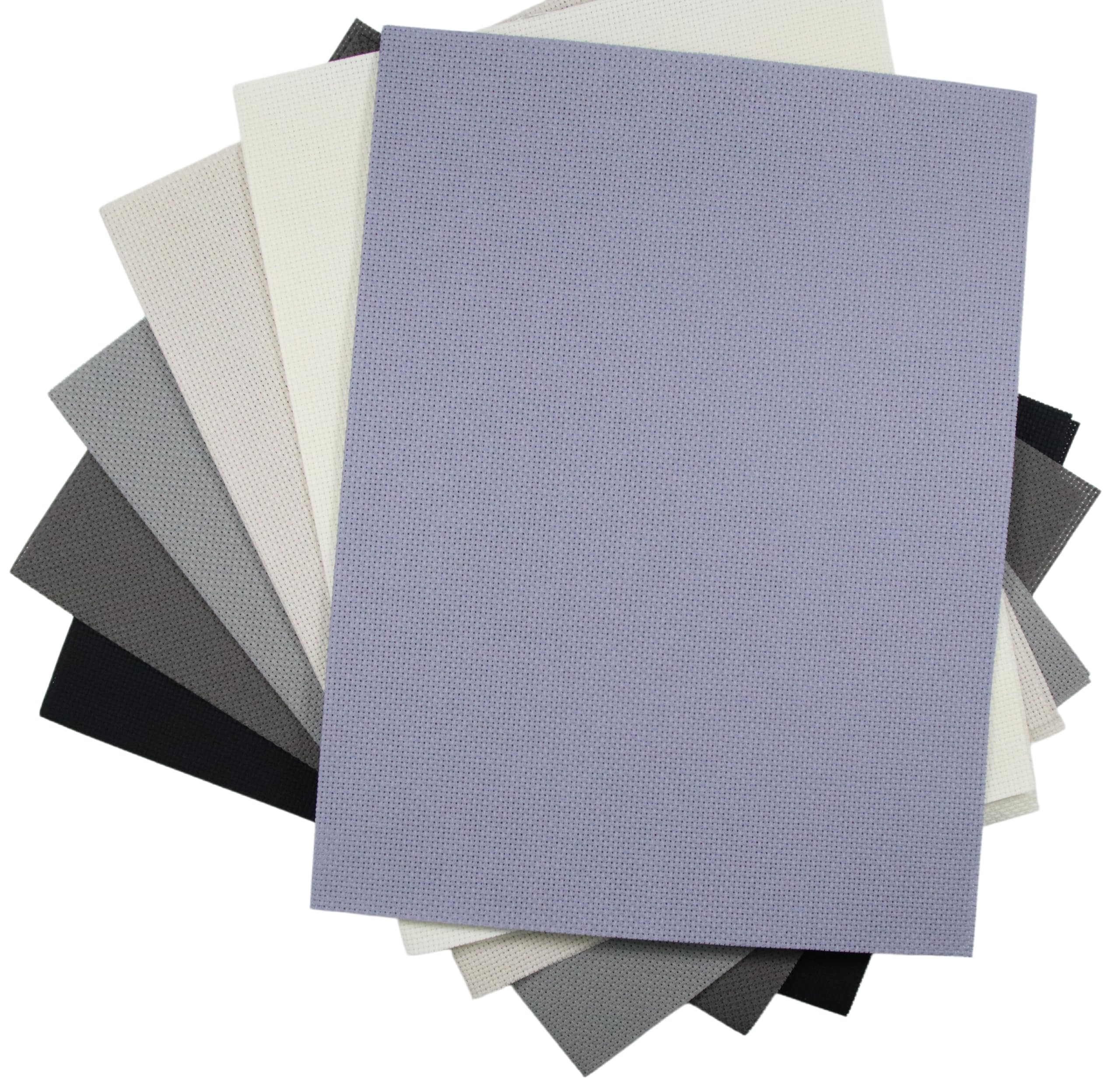 KCS 6 pc of 12" x 18" (30cmx45cm) 14 Count Cotton Aida Cloth Cross Stitch Fabric (14CT-I)