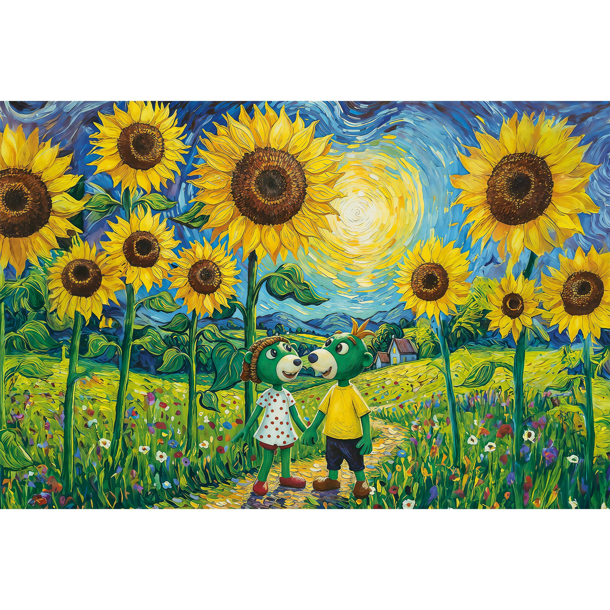 Trefl - The Treflik Family, Inspired by Art, Walk Under Sunflowers