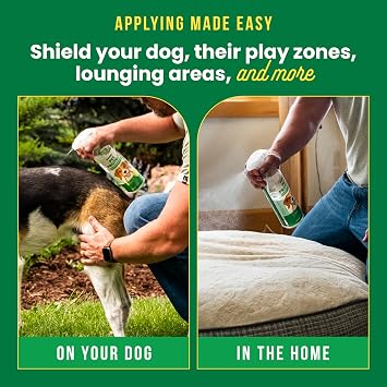 Sunday Pet Protect Flea, Tick, Mosquito Spray Natural, Effective Bug Spray for Dogs Kills, Controls, Prevents Biting Pests with Cedarwood & Soybean Oil 24 oz