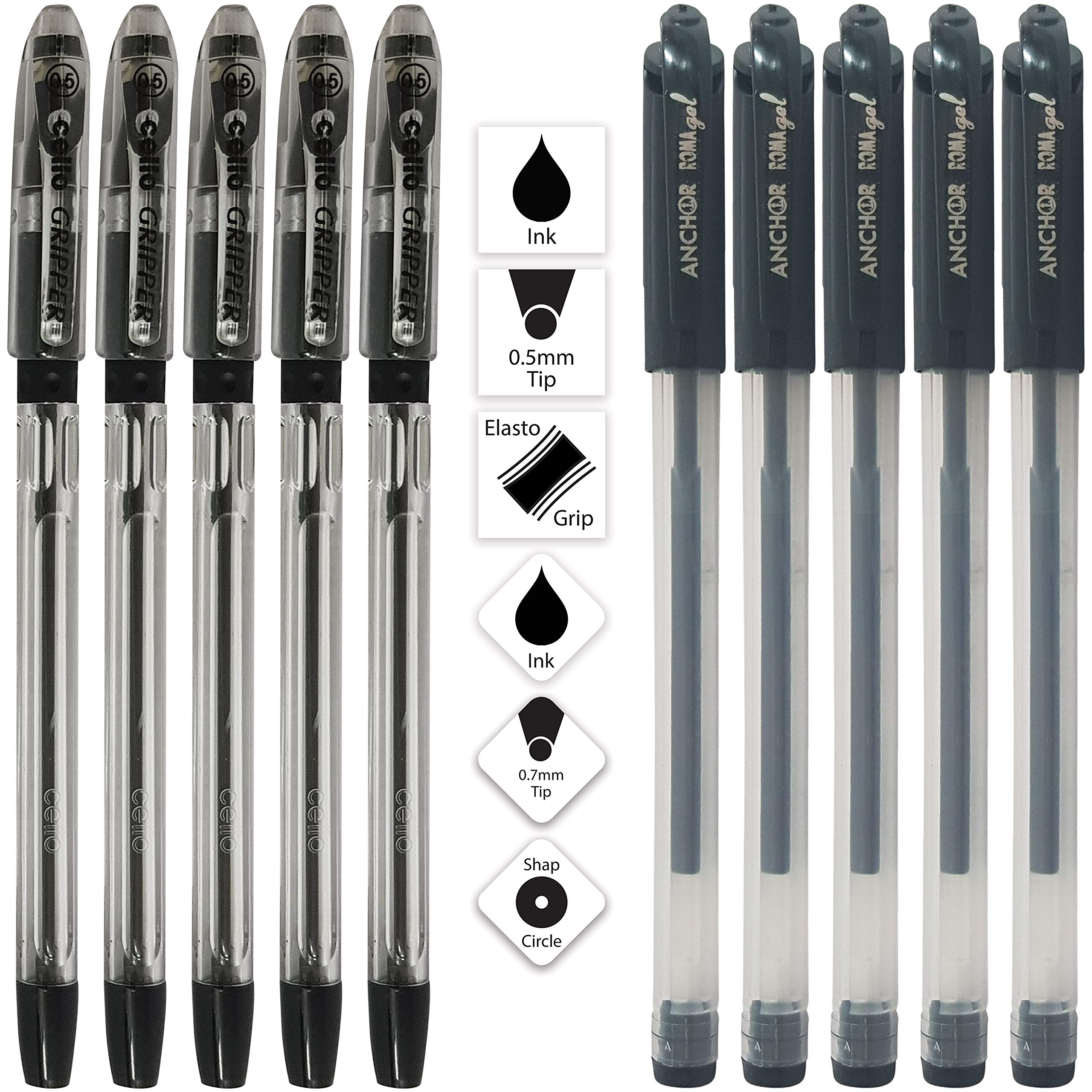 Bic Cello Gripper Black Ballpoint Pens X 5mm Desertcart