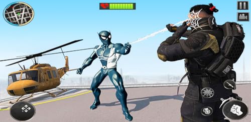 Black Spider Rope Superhero Flying Spider Rescue Game : Black Spider Hero Game : Black Spider-mann G