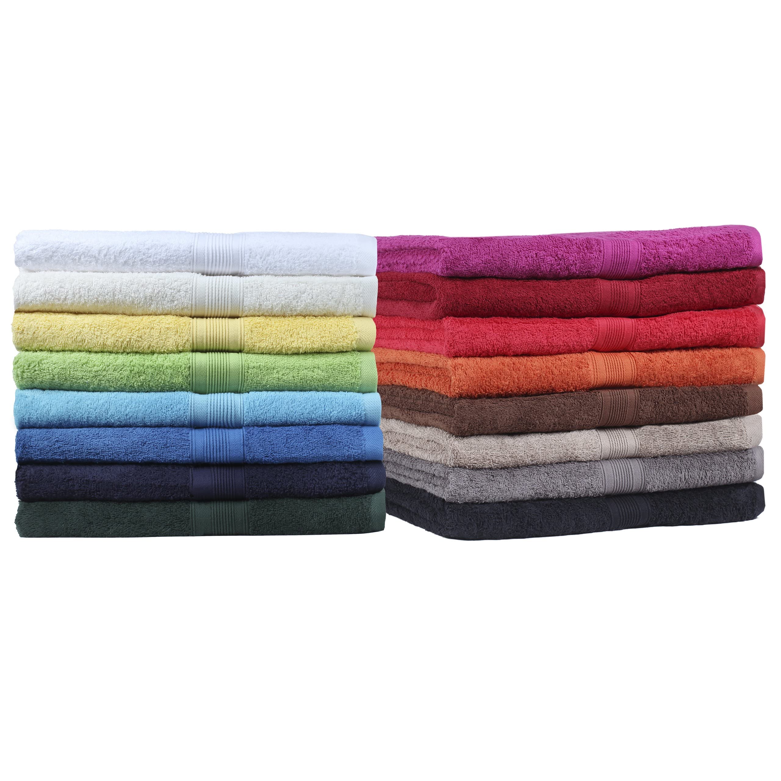 NatureMark, set di asciugamani in spugna, 10 pezzi di diverse misure, 4 asciugamani, 2 asciugamani da doccia, 2 asciugamani per ospiti, 2 guanti, azzurro, 10 tlg. Frottier Set