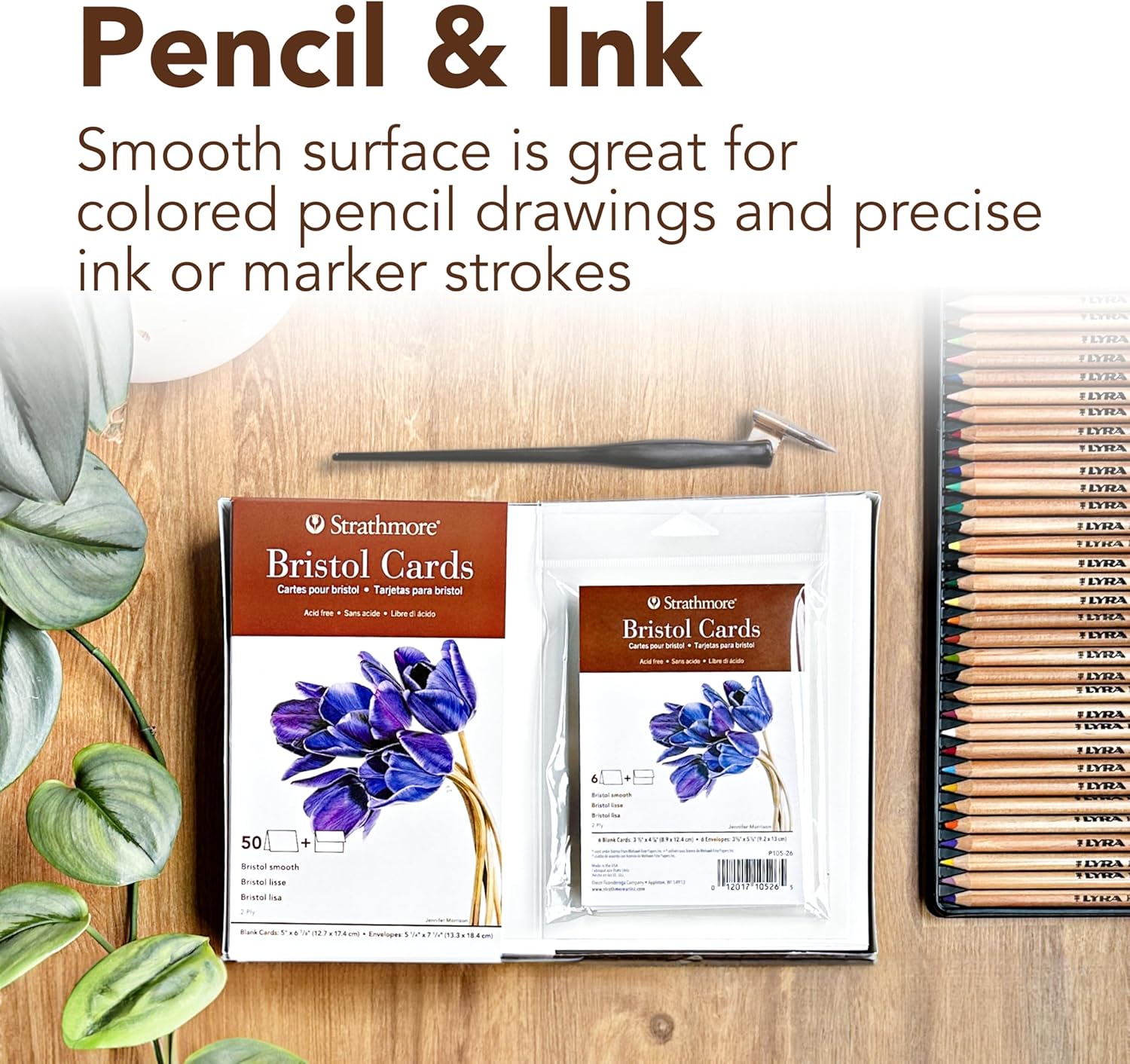 Strathmore 400 Series Cards, Bristol, 5x6.875 inches, 6 Pack, Envelopes Included - Blank Greeting Cards for Weddings, Events, Birthdays - Image 4