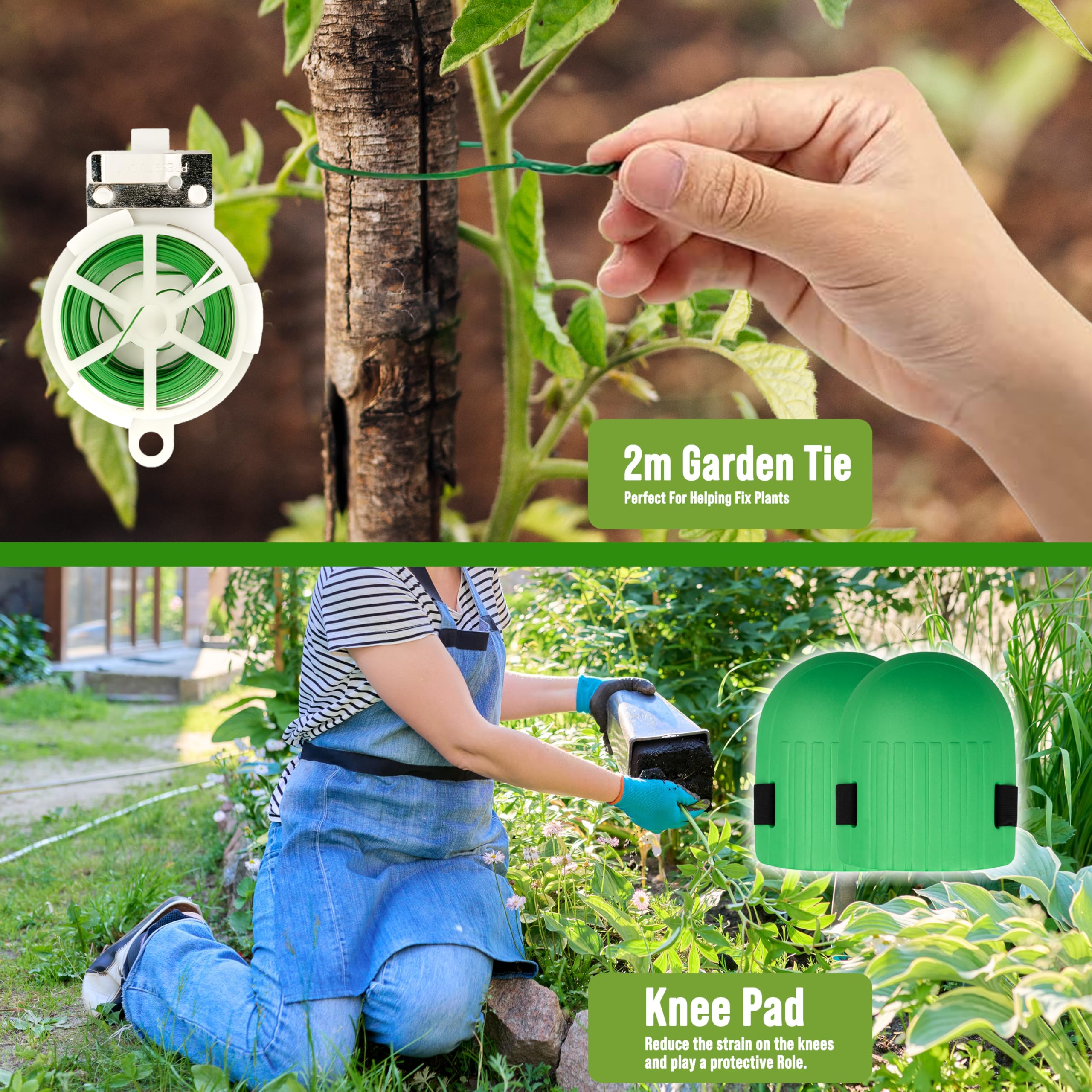 Crystals Gartengeräte-Set - 11-teiliges Gartenwerkzeug-Set mit Aufbewahrungstasche - Gartengeschenke für Frauen & Männer - Garten-Multi-Werkzeuge Geschenkset für Gartenliebhaber