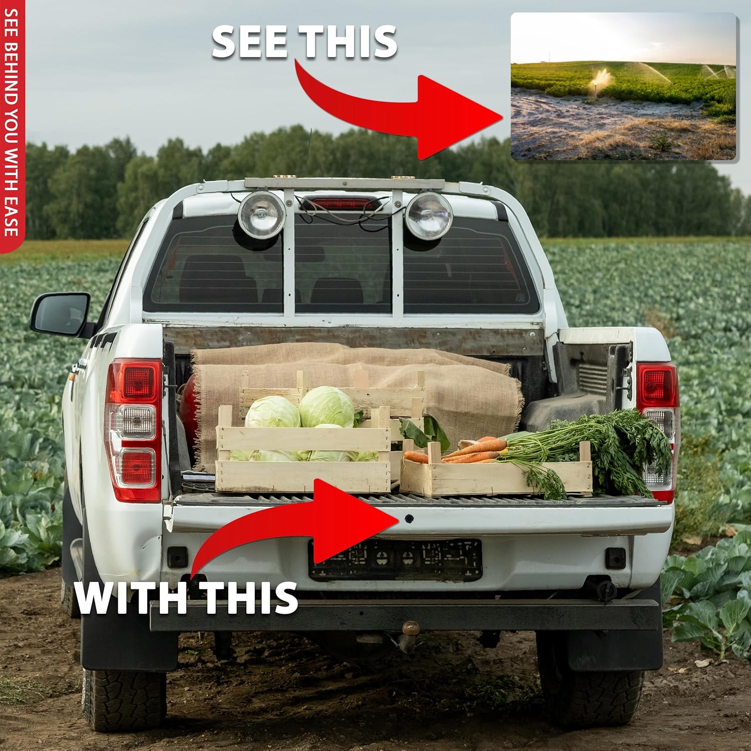 Switchback Solo Down Tailgate Backup Camera for Toyota – Back Up Camera Plug & Play for Toyota Tundra 2008-2020, Reverse Camera System, Down Tailgate Waterproof Backup Camera