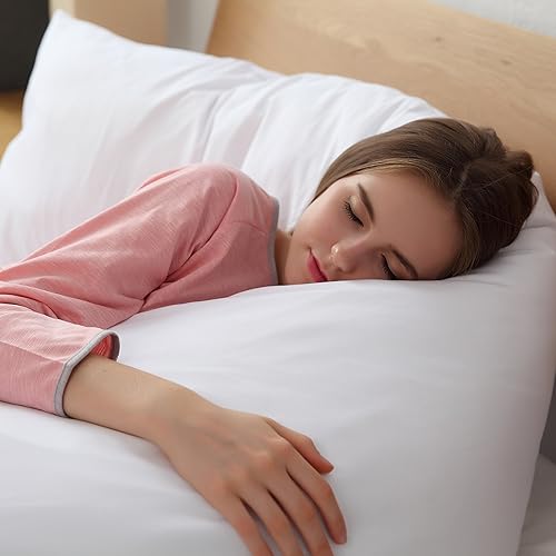 Miniatura 2 de Cheer Collection Almohada corporal extra larga para dormir de lado, embarazo, cuello y hombro, funda con cremallera (15 x 100 pulgadas)