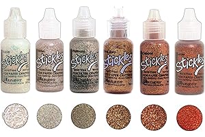 Ranger Stickles Glitter Glue Bundle A "Flicker" Six .5 fl oz Bottles...