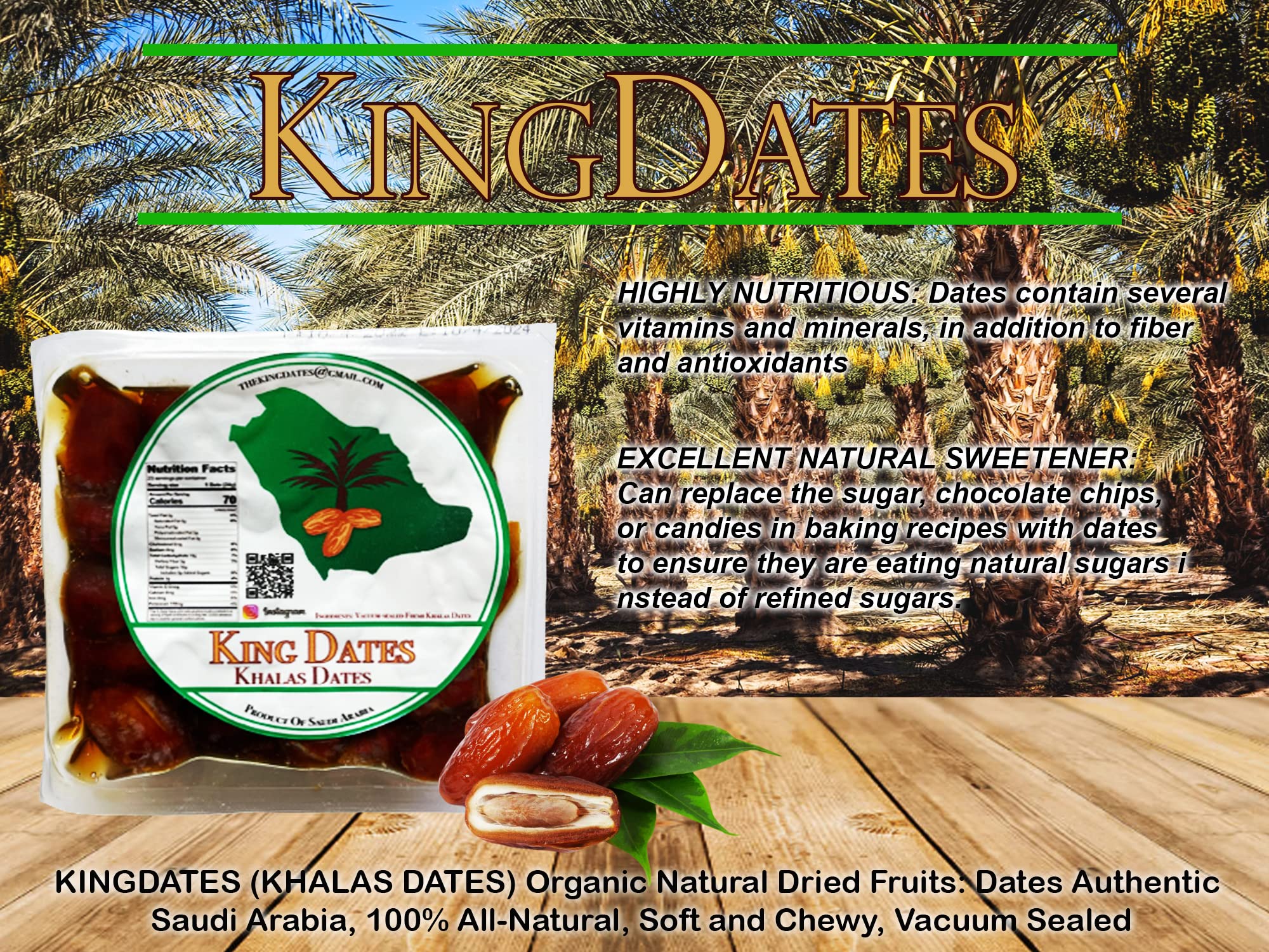 Amazon.com : KINGDATES (KHALAS DATES) Organic Natural Dried Fruits