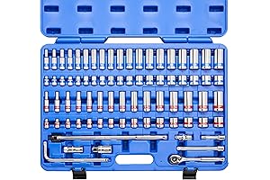 Neiko 02472A 3/8-Inch Drive Colored Mechanics Tools Socket Set with Case