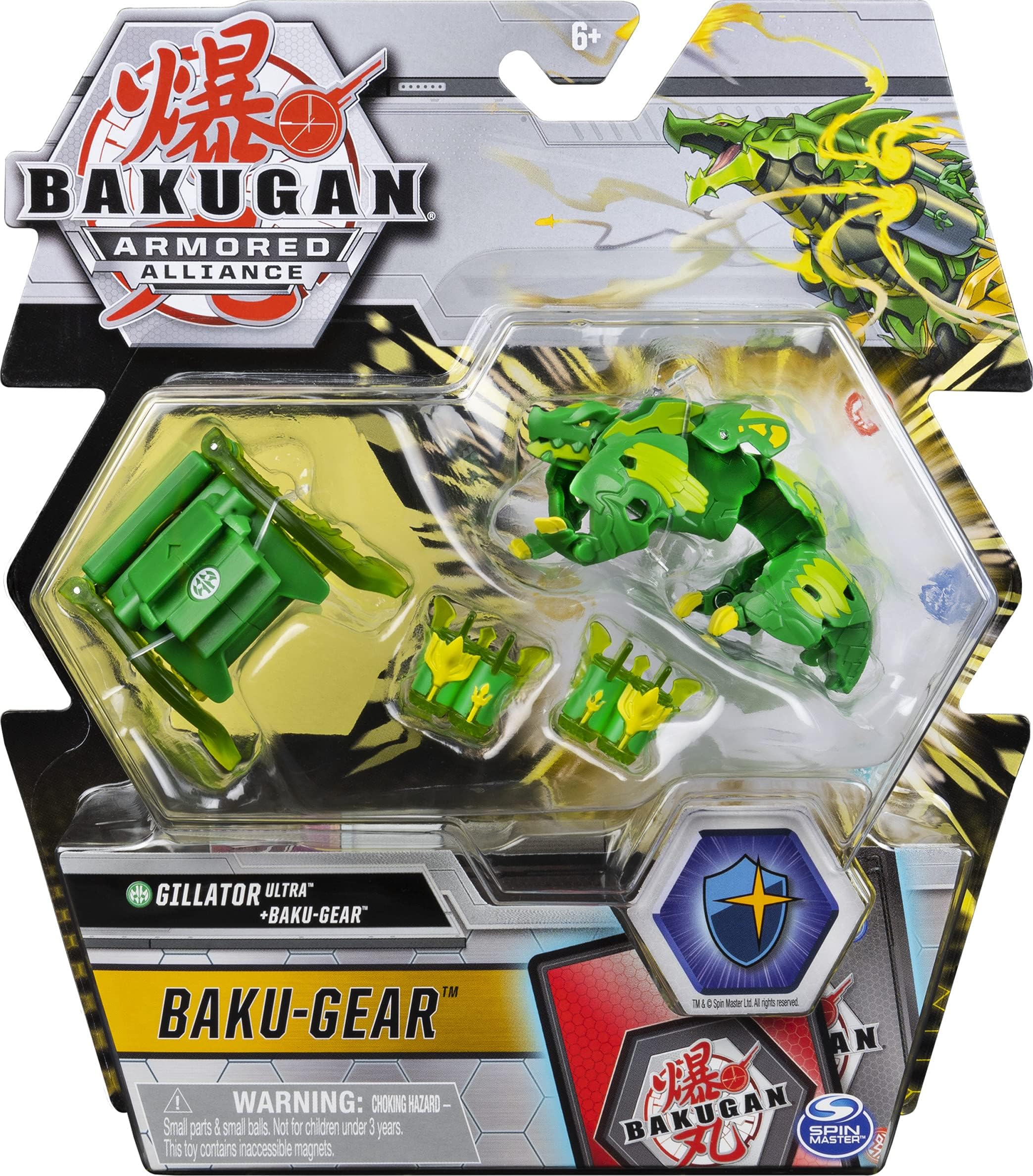 Bakugan Ultra, Gillator with Transforming Baku-Gear, Armored Alliance 3-inch Tall Collectible Action Figure