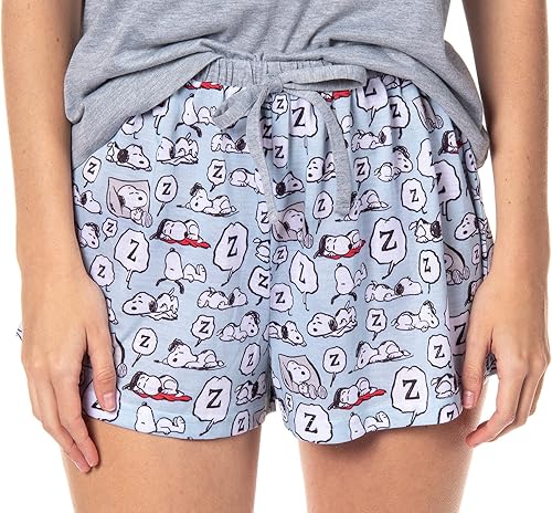 Miniatura 3 de INTIMO Peanuts Snoopy I Like Naps - Conjunto de pijama para mujer, pantalones cortos, Multi colorido