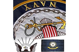 Embroidered United States Navy Flag: Heavy-Duty All-Weather Outdoor Ensign