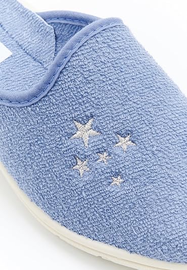 Damart Mules En Éponge Douce Femme - Confort Absolu Bleu Taille 38