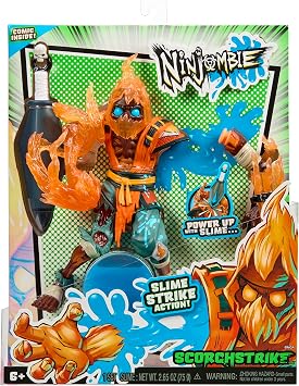Ninjombie Action Figure - Scorchstrike, Boys Action Ninja Zombie Slime Monster Action Figure, Ages 6 +