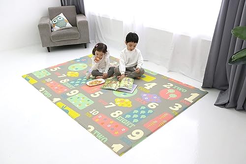 Vista 176 de Baby Care - Alfombra de juego (grande, diseño juguetón, Pinko & Friend) de 82 x 55 pulgadas, original de una pieza, reversible, enrollable, Juguetón