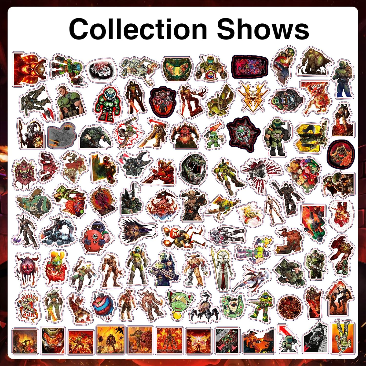 Pounchi Retro Game Stickers (100 Pcs) Cartoon Video Game PVC Sticker, Gifts for Laptop Water Bottle Skateboard Party Supplies Decorations Teens Kids - Image 2