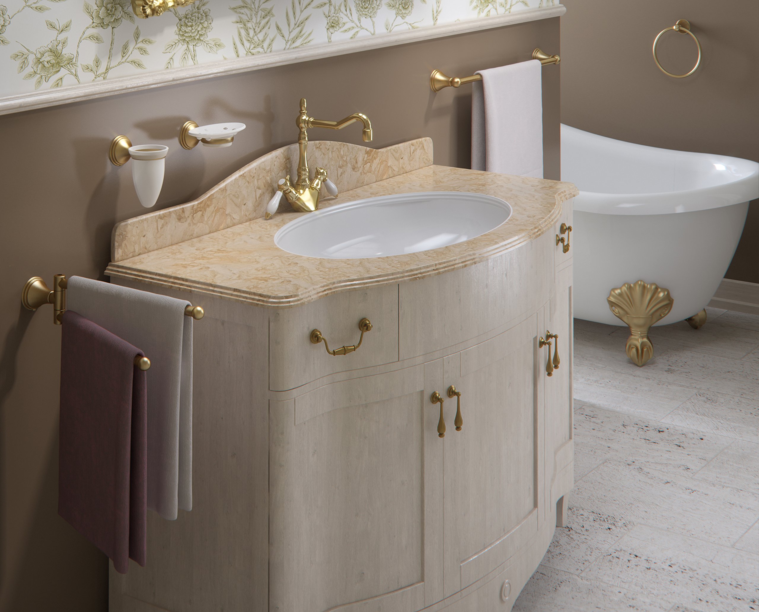 PORTA-SALVIETTE-A-SNODO-BRONZO-ROMANCE-GEDY