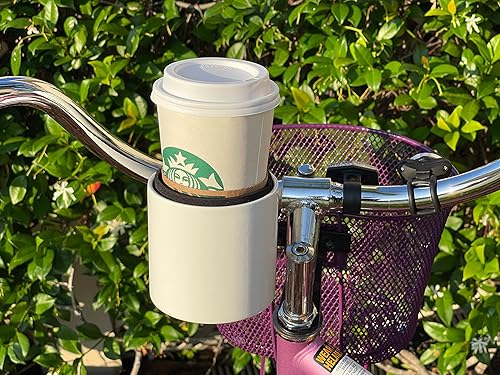 Miniatura 4 de Kroozie Stealth Bike - Portavasos para bicicleta, color blanco, el mejor accesorio para manillar para tu viaje, se adapta a todas las bicicletas,