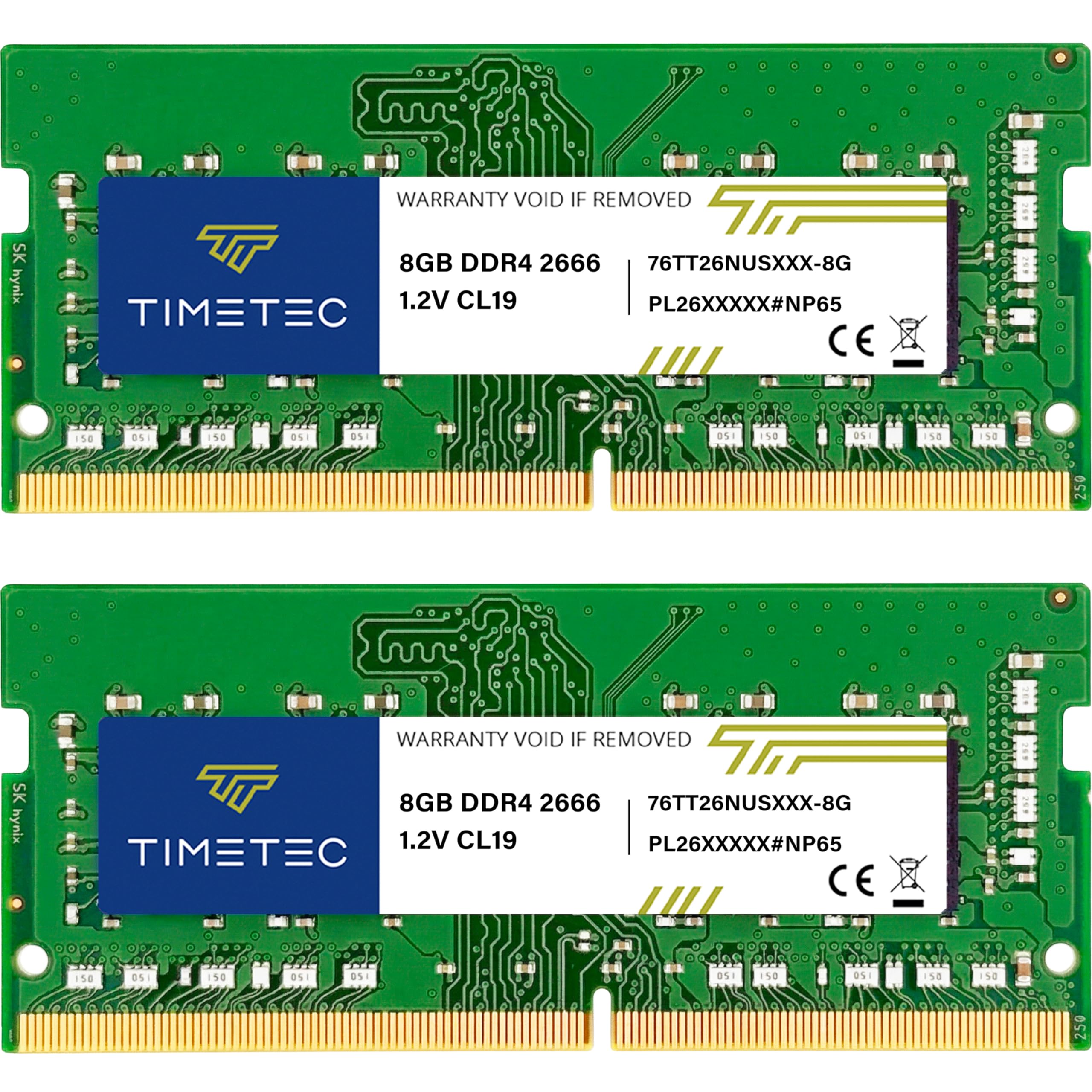 Timetec 16GB KIT (2x8GB) DDR4 2666MHz (PC4-2666V) PC4-21300 SODIMM