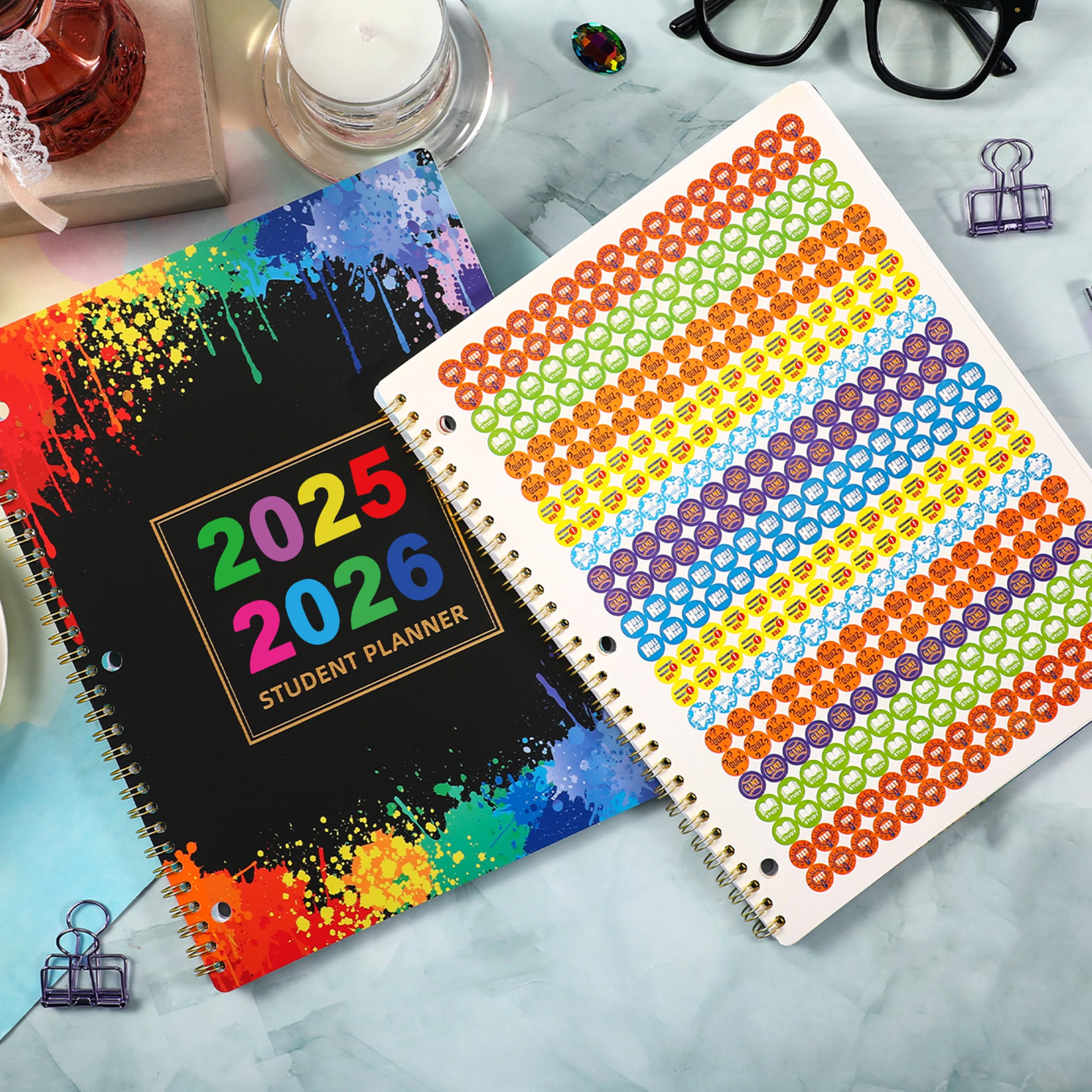 Student Planner 2025-2026 - Academic Organizer July 2025 - June 2026, 9" x 11", School Planner With Stickers, 12 Monthly Tabs - Perfect for School Year - Image 9