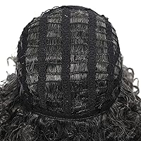 Vista 6 de Pelucas Afro Cortas Rizadas Grises para Mujeres Negras, Peluca Rizada Gris Degradado con Flequillo Cabello Sintético Resistente al Calor para Uso