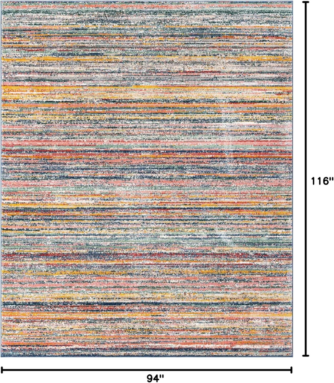 Rugs.com Gemstone Collection Rug – 7' 10 x 9' 8 Multi Medium Rug Perfect for Living Rooms, Large Dining Rooms, Open Floorplans