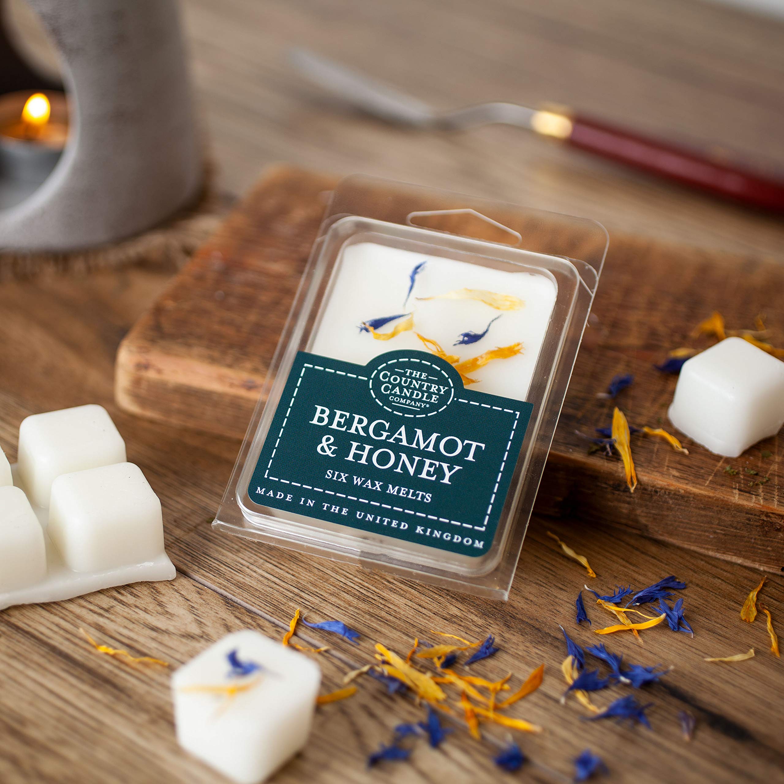 The Country Candle Company Pastels Wax Melts – Bergamot and Honey Scented, Up to 60 Hours Burn Time