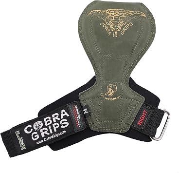 Cobra Grips Flex Model Weight Lifting Gloves Heavy Duty Straps Alternative Power Lifting Hooks for Deadlifts with Padded Wrist Wrap Support Bodybuilding