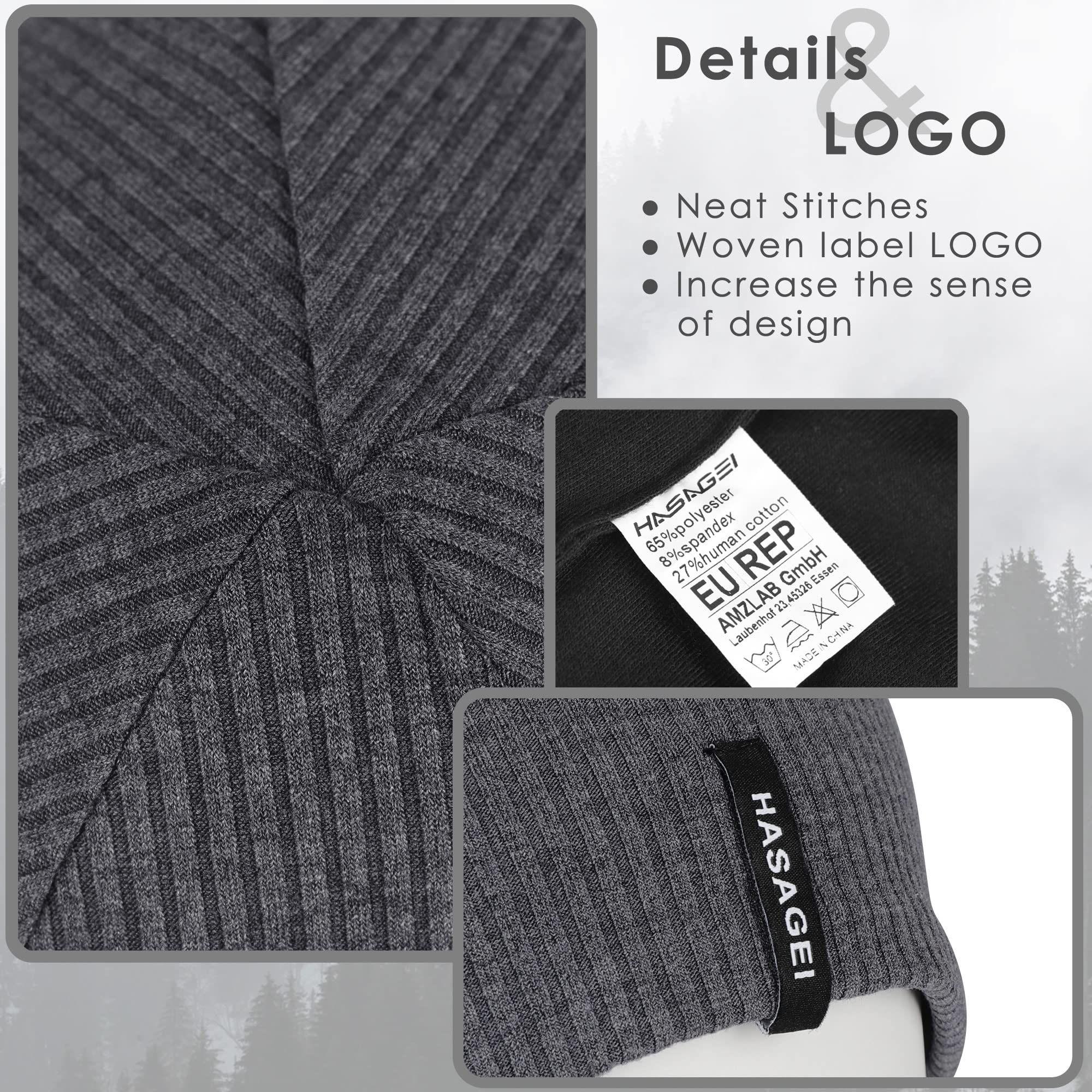 HASAGEI Czapka męska damska, czapka beanie, przejściowa, miękka, cienka czapka, lekka, modna czapka z dżerseju, czapka beanie, uniseks, czapka z chemii, idealna na wszystkie pory roku