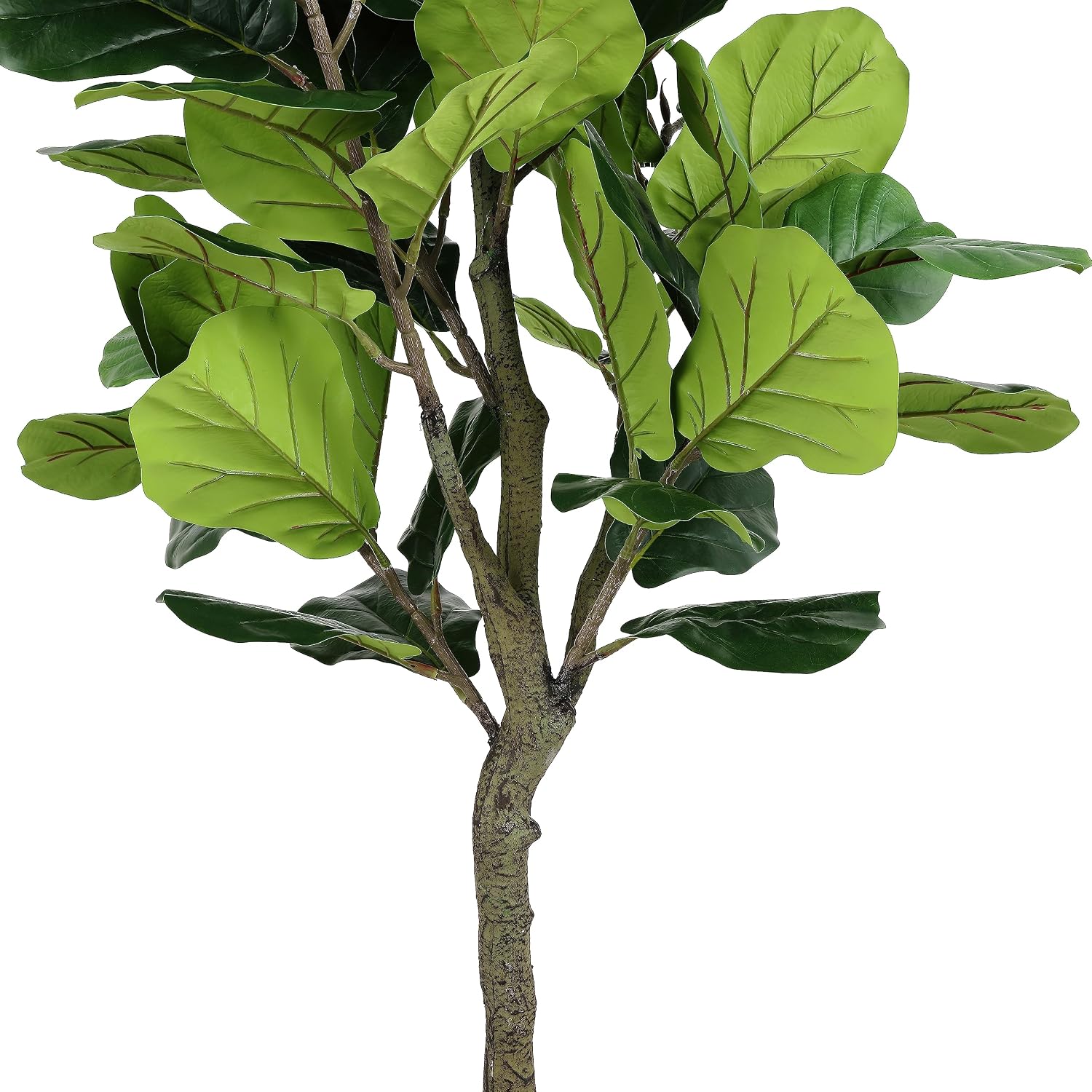 SAFAVIEH Home Collection Faux Artificial Fiddle Leaf Fig Green/Black 50-inch Tall Potted Tree