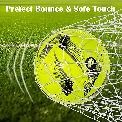Miniatura 4 de PP PICADOR Size 5 Soccer Ball Official for Adult Youths, Training Match Soccer Balls Outdoor Indoor Sport with Pump