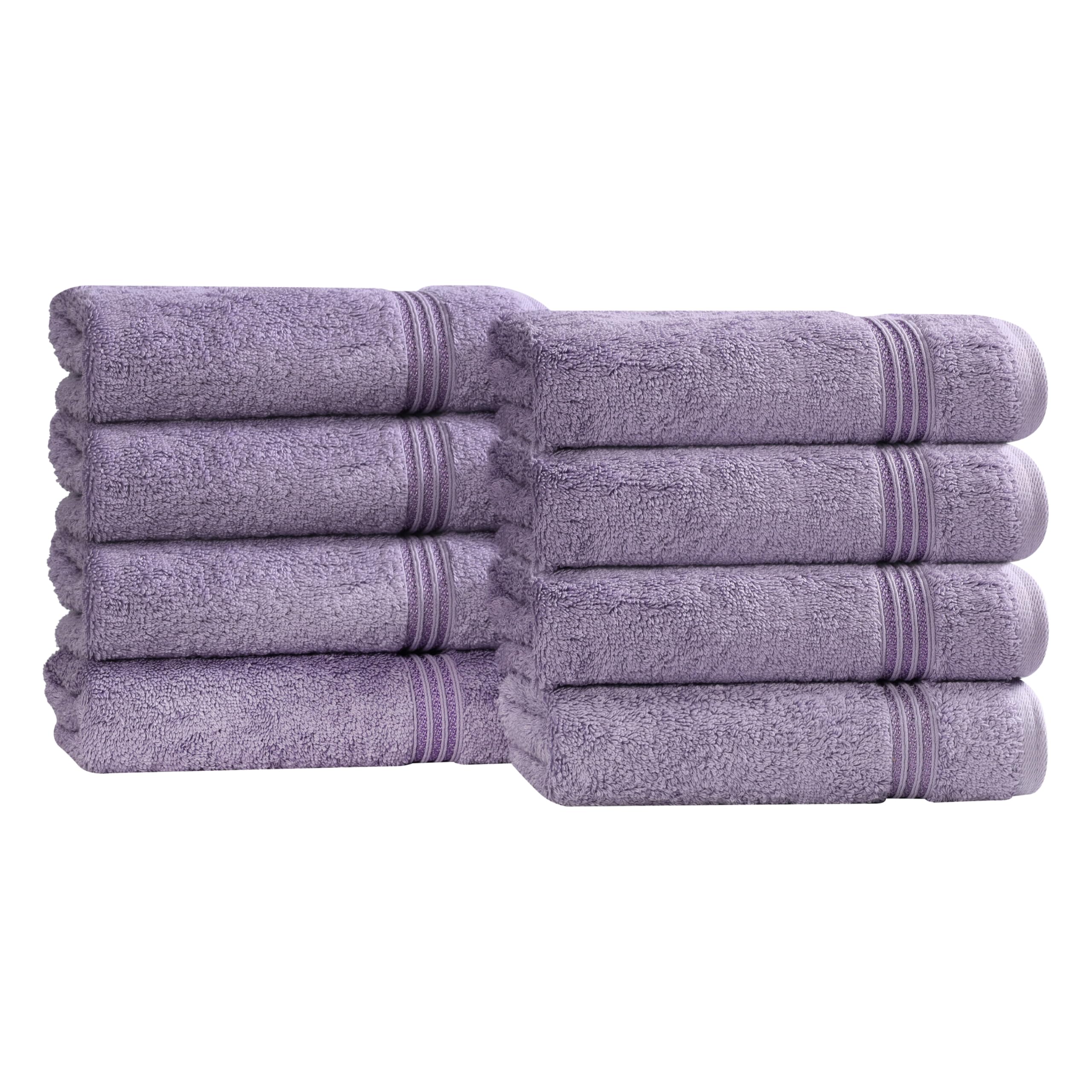 Superior Egyptian Cotton 8-Piece Hand Towel Set, Towel Basics For Quick Dry, Absorbent Small Towels, Facial, Spa, Kitchen, Bathroom Essentials,
