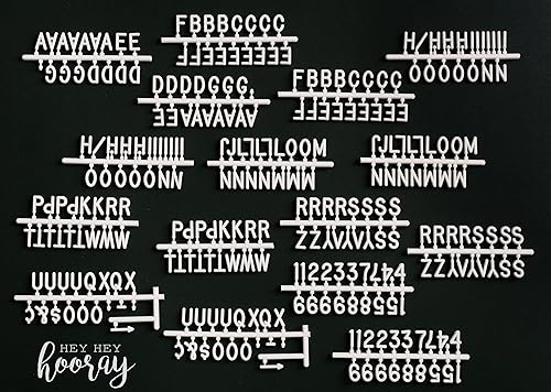 Miniatura 4 de Hey Hey Hooray 290 caracteres para tableros de letras de fieltro, estilo de pestaña única de 34 pulgadas