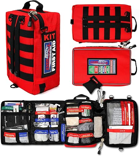 Ever-Ready Industries - Kit de primeros auxilios para protección al aire libre y lugar de trabajo, kit médico de emergencia y trauma, codificado por
