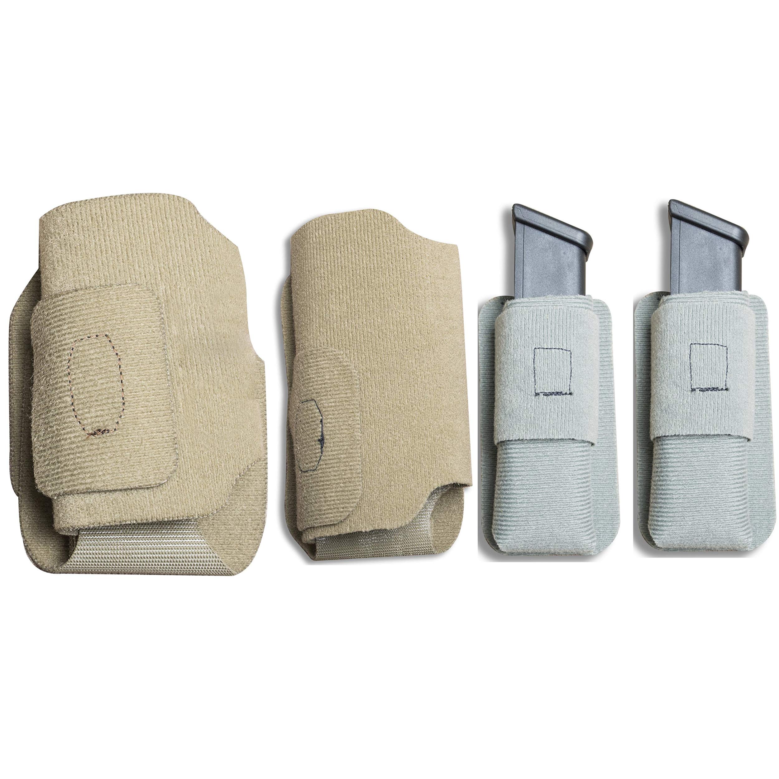 Vertx 4 Item Bundle MPH Full Holster Tan MPH Sub Compact Holster Tan - 2 MAK Standard Pocket Mini Mag Gray